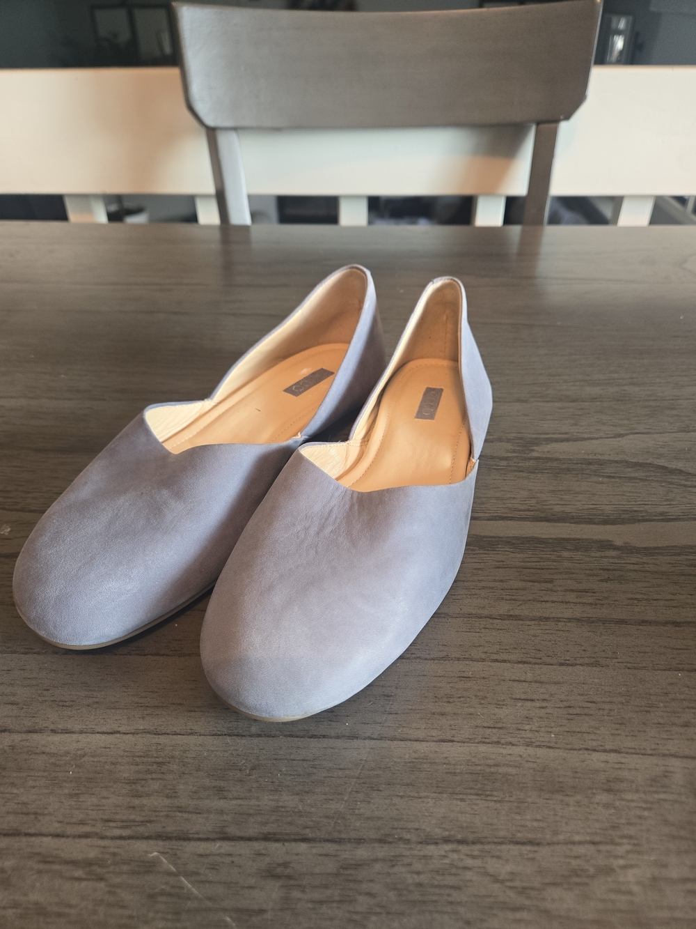 Ecco Ladies Taisha Blush Modern Flat Shoe US 9-9.5 EU 40 Gray
